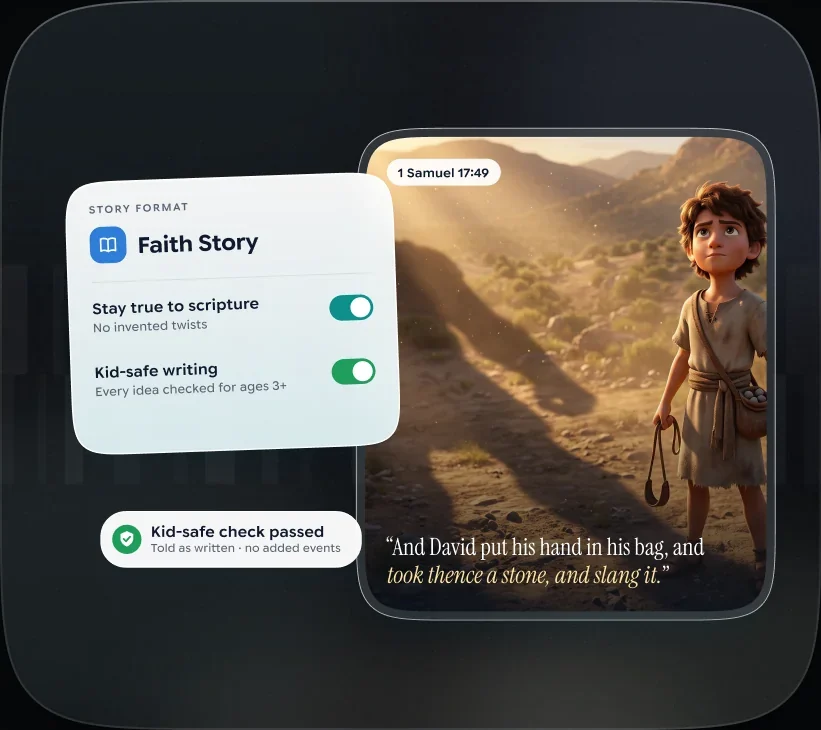 A faith story with a child-safe check